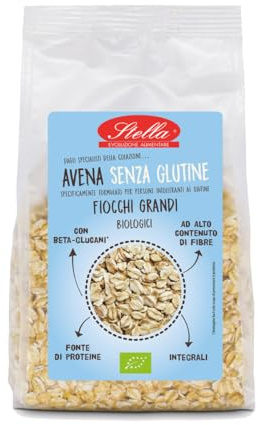 Fiocchi di Avena Senza Glutine 2,4KG (Box 6 x400g) Integrali e Biologici - Stella Foods | Ricchi di Beta Glucani | Ideali per la Colazione Salutare e Ricette a base di Avena.
