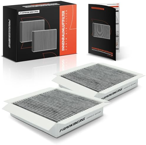 Frankberg 2x Filtro Aria Cabina Filtro Abitacolo Compatibile con City-Coupé 450 Cabrio 450 Fortwo Coupé 450 Fortwo Cabrio 450 Crossblade 450 Replace# 0123200018