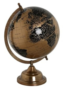 GLOBO TERRAQUEO PVC HIERRO 20X20X32 DORADO