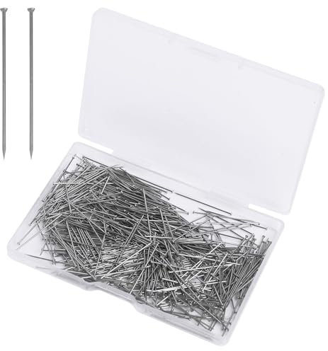Stecknadeln Ohne Kopf, Feine Gerade Pins, 500 Stück 26 mm Stecknadeln Nähen, Metall Wiederverwendbar Satinnadeln, Stecknadeln Nähen für Schmuck Herstellung Nähen Handwerk