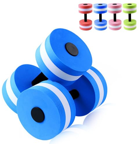 2pcs Water Weights, Resistance Dumbbells For Water Exercise Aerobics Equipment Eva Foam Pool Weights Suitable For Exercise And Weight Loss (Blue)