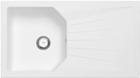 Luquicina LD780WH Fregadero Blanco 1 Seno con Escurridor Composite BIO