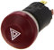 HELLA 6HF 003 916-011 Warnblinkschalter - Traktor - Druckbetätigung - 12V - Einbau - Halogen - Schalterbeleuchtung: rot - mit Glühlampe