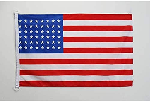 Pavillon nautique USA 48 étoiles 45x30cm - Drapeau de bateau américain - Etats-Unis 30 x 45 cm - AZ FLAG