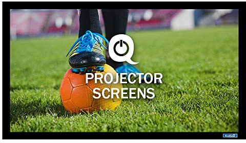 QualGear 150-Inch Fixed Frame Projector Screen 16: 9 4K HD High Definition 1.0 gain Acoustic White (QG-PS-FF6-169-150-A)