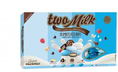 Confetti Maxtris Dragées Maxtris Two Lait Teinté Bleu Clair Boîte de 1 KG