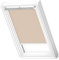 VELUX Dachfenster Rollo Verdunkelung FK04 Sandbeige mit weißer Schiene