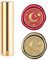 craspire Cire Sceau Timbre Lune, Mini Timbre de Colonne en Laiton Or Timbre de Cachetage Mental 15mm pour Invitation D'Enveloppe de Mariage Embellissement Bouteille Décoration de Carte-Cadeau