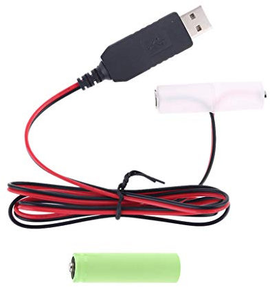 SHOTAY Universal LR6 AA Battery Eliminator 2m USB Power Supply Cable Replace 1 to 4pcs AA Battery for Radio Electric Toy Clock LED Strip 3V