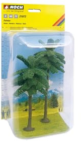 NOCH 2 Palmeras realistas de 15 cm y 19 cm para Anchos de vía 0, H0, TT