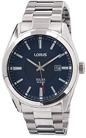 Lorus Herren-Uhr Solar Edelstahl mit Metallband RX329AX9