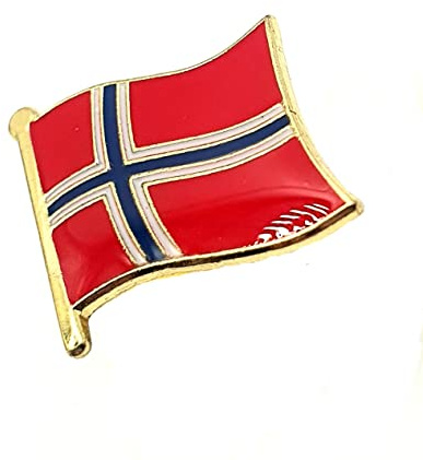 Norska norska skandinavien skandinavisk metall emalj landsflagga pin emblem, Metall