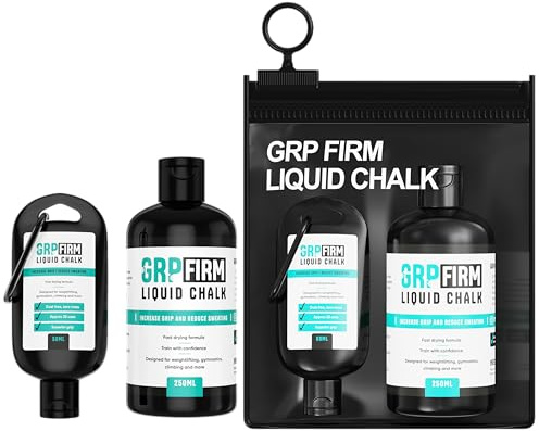 GFK FIRM - 300 ml Flüssigkreide | Schweißfreie Hände für Gewichtheberkreide, Flüssigkreide, Fitnessstudio, Kletterkreide, Gymnastikkreide, Stangengriff und Fitnesskreide, Hebekreide, Calisthenics