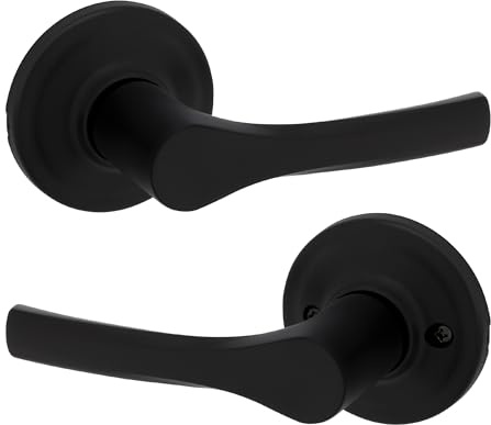 Kwikset Henley Passage Door Lever, Matte Black