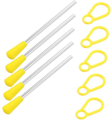 Vaguelly Triangle Iron Mallet Set with 5 Plastic Percussion Sticks and Hand Rings for Musical Instrument Triangle Beginners Early Music Education