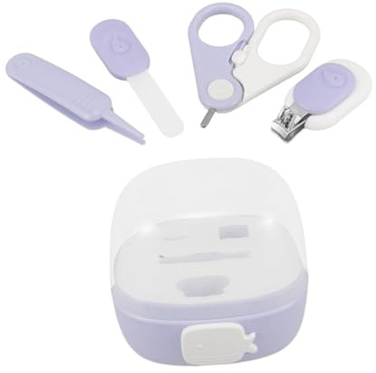 Holibanna 4 Pezzi Tagliaunghie Per Neonati Con Protezione Sicura Set Per Unghie Per Neonati Con Limetta Delicata Strumenti Cura Delle Unghie Per Bambini Tagliaunghie Con Custodia Da Viaggio