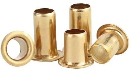 LIUCH Occhielli metallici in ottone, dadi for rivetti cavi, occhielli passanti in rame, 0,9 mm, 1,3,5,7, 2, 4, 6(7mm,M2-(200pcs))