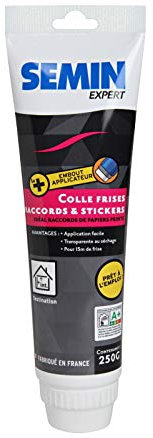 Colle pour Stickers Semin, Frises et Raccords Papiers Peints, Tube de 250 g