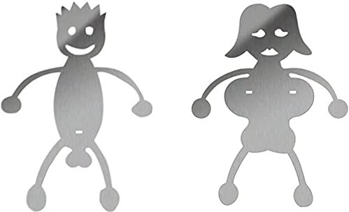 AVE Grillgabeln für Lagerfeuer und Grill Marshmallow Roasters Neuheit Frauen Männer geformt Edelstahl Lagerfeuer Bratstab lustige Metall Craft Barbecue Gabeln für Lagerfeuer und Grill(2PCS)