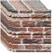 newgulzar 3d wandpaneele ，wandpaneele steinoptik wandpaneele selbstklebend Größe 35 * 38.5cm 10 Pieces rot