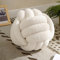 Yokawe Oreiller en Forme de Boule de Noeud - 9 Coussin Rond décoratif Coussin en Velours tissé à la Main décor de Chambre pour Salon Chambre Beige 9