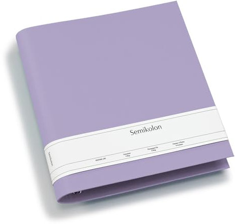 Semikolon 370017 Fotoordner 4 Ring - 29,5x32 cm - Efalinbezug, für Album, Fotobuch mit Ringheftung - lilac silk lila