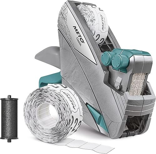 Original Meto Classic M Preisauszeichner Set Osteuropa – Preis, Datumskennzeichnung (2-zeilig, 20-stellig, 26x16 mm Etiketten, sofort einsatzbereit)