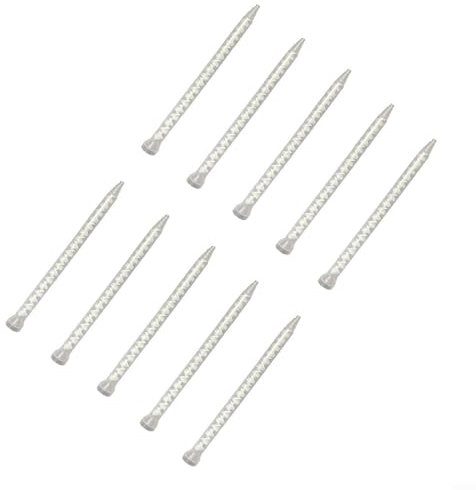 Hasaller Lot de 10 tubes de mélange de colle AB 10-18 - Buse de mélange de colle AB (noyau blanc)