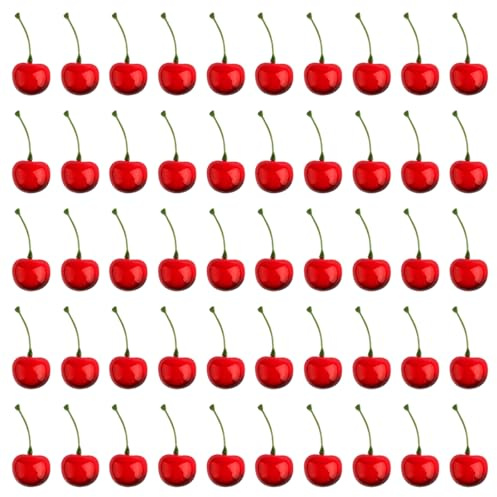 Lotsdonxia Lot de 25 modèles de fruits artificiels en mousse légère et robuste pour décoration de magasin de fruits, décoration de galerie photo, accessoires photo (2,5 cm)