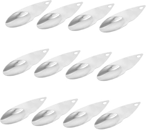 Cabilock 12piezas Cuchara De Acero Inoxidable para Kiwi Cuchara Serrada para Pelar y Cortar Frutas como Sandía y Melón Utensilios De Cocina Ligeros y Portátiles para Uso Doméstico