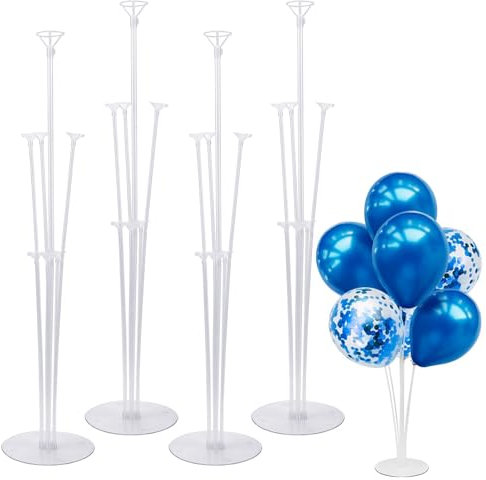 Supporto per Palloncino 4 Pezzi Trasparente Supporto Palloncini Riutilizzabile Bastoncini per Palloncini Sticks Supporti Accessori per Matrimoni, Compleanni, Decorazioni