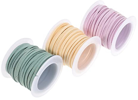 Veemoon 3rollos Cinta De Flores Para Envolver Regalos De Cordón De Cuero Decorativo Suministros Para Manualidades Diy Para Decoración De Fiestas y Embalaje De Regalos