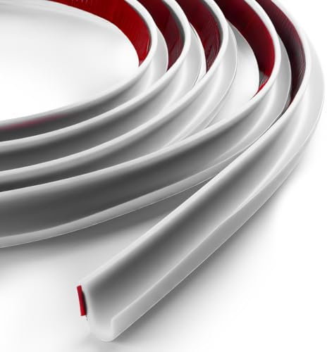 Grondaia in PVC per Tettoia, 10 m J Shape Accessori Camper per Porte di Auto, autoadesiva Grondaia in di Tipo J per Auto per auto, camion, camper, porte della barca, colore bianco