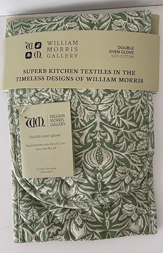 Acorn Green Design Quilted Double Oven Glove 100% William Morris Gallery