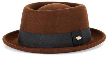 HEYANN Chapeau de tarte au porc en laine pour homme et femme – Chapeau Fedora à bord court style années 1920 chapeau melon d'hiver chaud en feutre casquette vintage pour homme pork pie Fedora chapeaux