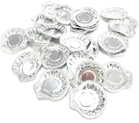padelle alluminio, usa e getta teglie alluminio,alluminio per barbecue ,200 Vassoi usa e getta in alluminio a forma di conchiglia piccola per ostriche e capesante resistenti e adatti per barbecue