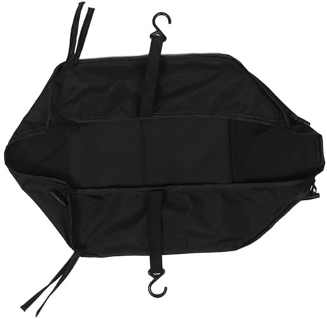 Hohopeti Borsa Portaoggetti per Passeggino Oxford Nero, Grande Capacità e Struttura Robusta, Facile da Installare per Uso All'aperto e Cura del Ragazzo Ragazza