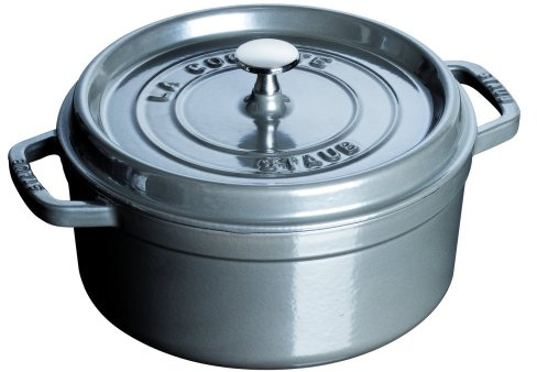 Staub 2,5 quart rund kokotte, grafitgrå
