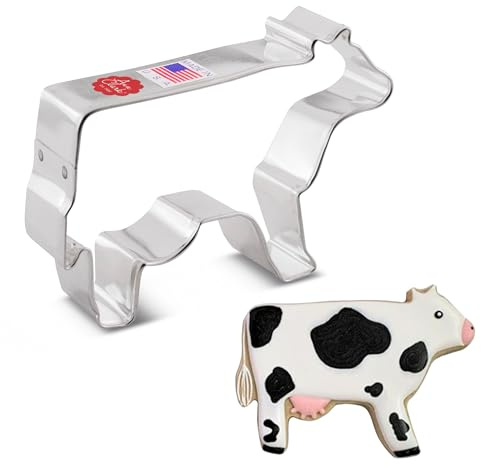 Ann Clark Cow Cookie Cutter, Large 4 Made in USA