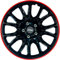 Satz J-Tec Radzierblenden Hero GTR 16-Zoll Schwarz/Rot unrandet