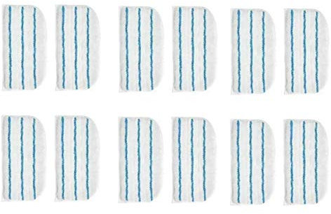 BLUELIRR 12 Panni Lavabili in Microfibra Rettangolari per Black & Decker Steam Mop FSMP20, FSMH1321JMD, FSM1500, FSM1600, FSM1610, FSM1620, FSM1621, FSM1630, FSMH162