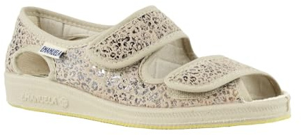 EMANUELA 667 Beige Cecile Scarpa Sandalo Donna Doppio Strappo Lavabili in Lavatrice A 30 Gradi Beige 36
