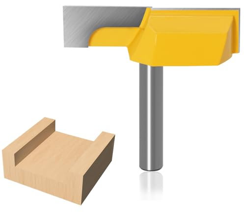 Fresas para Madera Ranurar 8mm, Ranura en T Fresa Superficie, Fresa Rebajar Madera, para Herramientas de Carpintería, Limpiar, Ranurar y Cepillar el Fondo (acero)