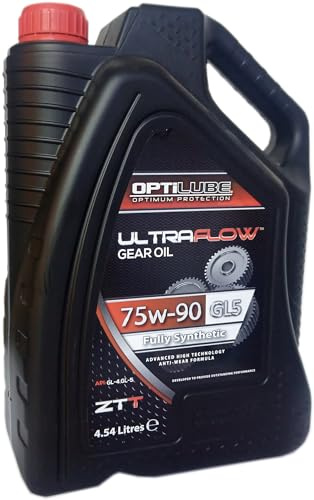 Optilube 75w90 Fully Synthetic API GL5 Gear Oil 4.54 Litres