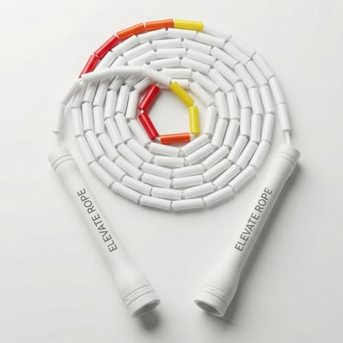 Elevate Rope Cuerda de Salto Profesional con Cuentas – 3 m ajustable, cuentas de calidad y cuerda de polipropileno – para estilo libre, cardio y trucos – todos los niveles y uso interior/exterior