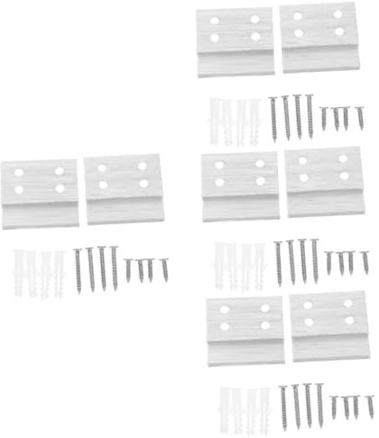 ULTECHNOVO 8 Stk Hängendes Dekobrett schwere Hardware zum Aufhängen von Bildern Französischer Stollenaufhänger Wandplatte Z-förmige Aluminiumhalterung Kleiderbügel Bildaufhänger z-Klammer