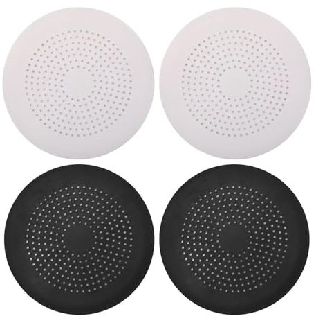 4 piezas redondo cubierta de desagüe, filtro de desagüe de ducha y silicona, drenaje de pelo para ducha grande