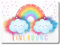 celebr8te 12x Einladungskarten mit Regenbogen Motiv - Für den Kindergeburtstag von Mädchen - Bunte Geburtstagseinladungen inkl. Messenger Bild & Urlaubsgutschein
