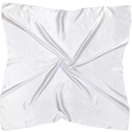 JK Home Faux Soie Écharpe Carrée Foulard Cheveux Bandanas 90x90cm | Coiffure Accessoires pour Femme Sport Mariage Anniversaire Plage