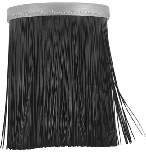 SOLUSTRE Kopf Besenkopf Ersatz Staubsaugerbürste Kaminbesen Ersatzkopf Modell Staubbürste Industriebesen Schwarz Nylon